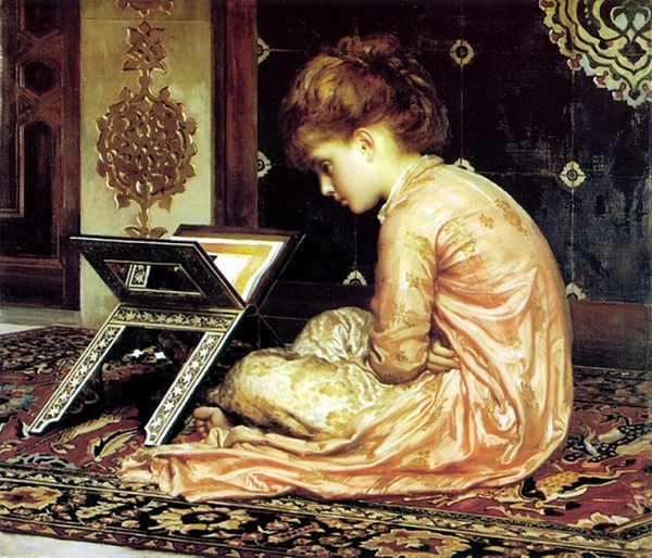 XX At_A_Reading_Desk_by_Frederic_Leighton 1877
